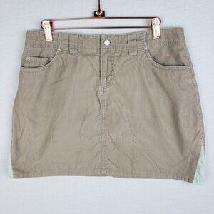 Horny Toad Corduroy Mini Skirt Utility Cargo Boho Hippie Outdoor Y2K size 6
